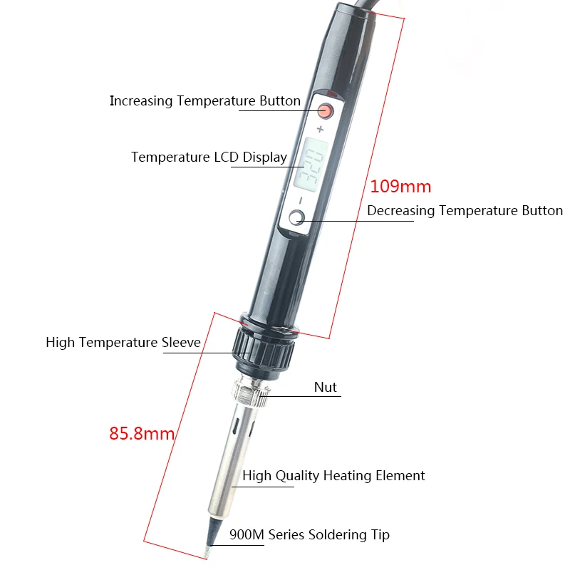 936 Temperature Adjustable LCD Digital Electrical Soldering Iron Soldering Station DIY Welding Tools Induction Sleep 90W 220V