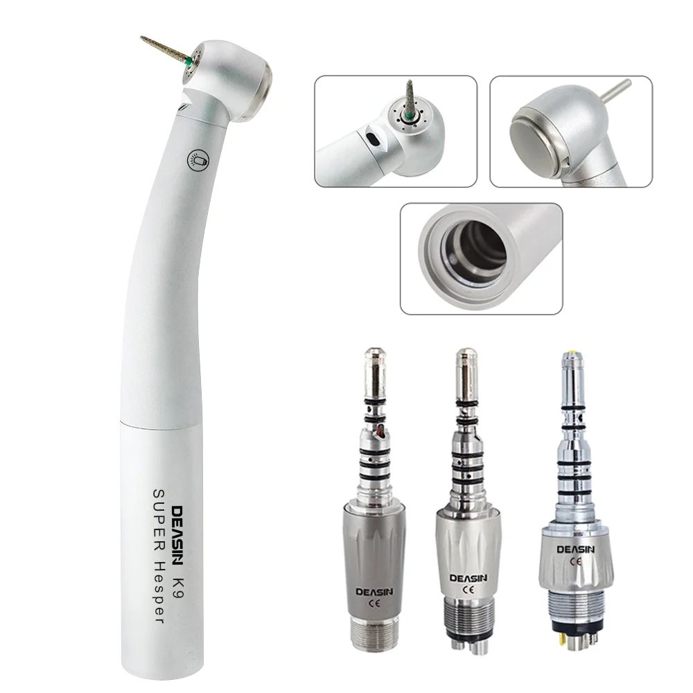 

Deasin Dental High Speed Handpiece Fiber Optic LED Air Turbine Handpiece KAVO 9000 Type Dentistry Tools