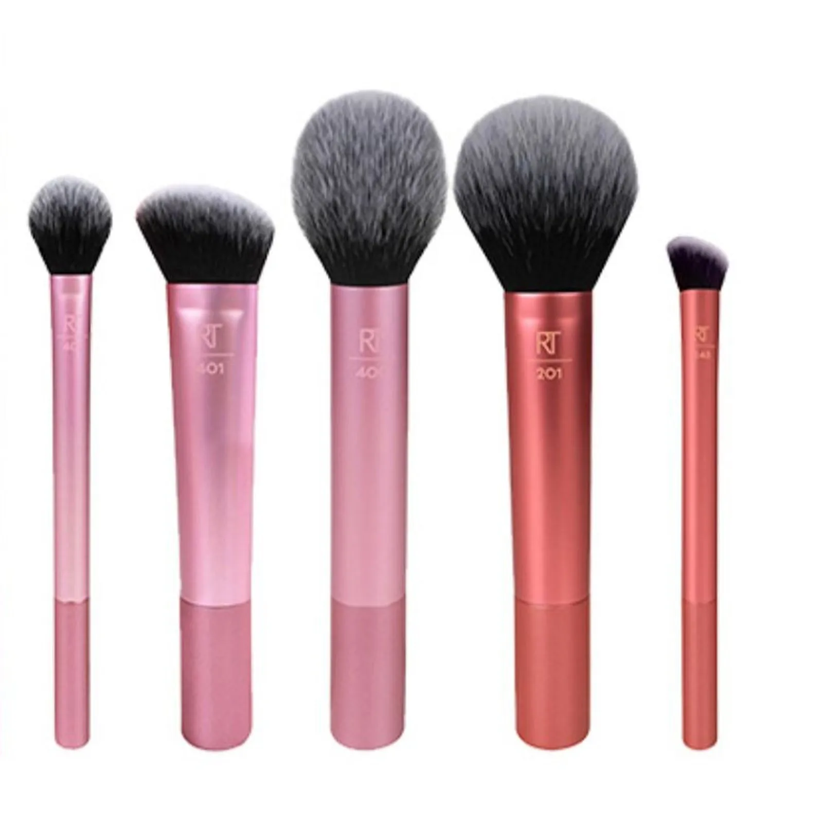 Kit di pennelli per trucco vegano ecologico - Strumenti cosmetici per capelli sintetici per fondotinta/blush/ombretto (set da viaggio)