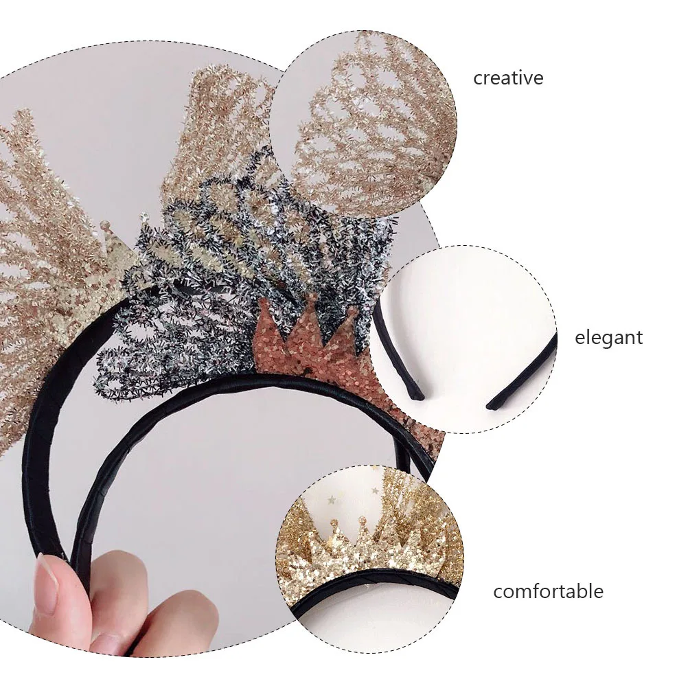 

1Pcs Crown Hair Hoop Kids Bowknot Headband Party Hairwear Creative Kid Hair Accessory Funny Hairwear Party Headband