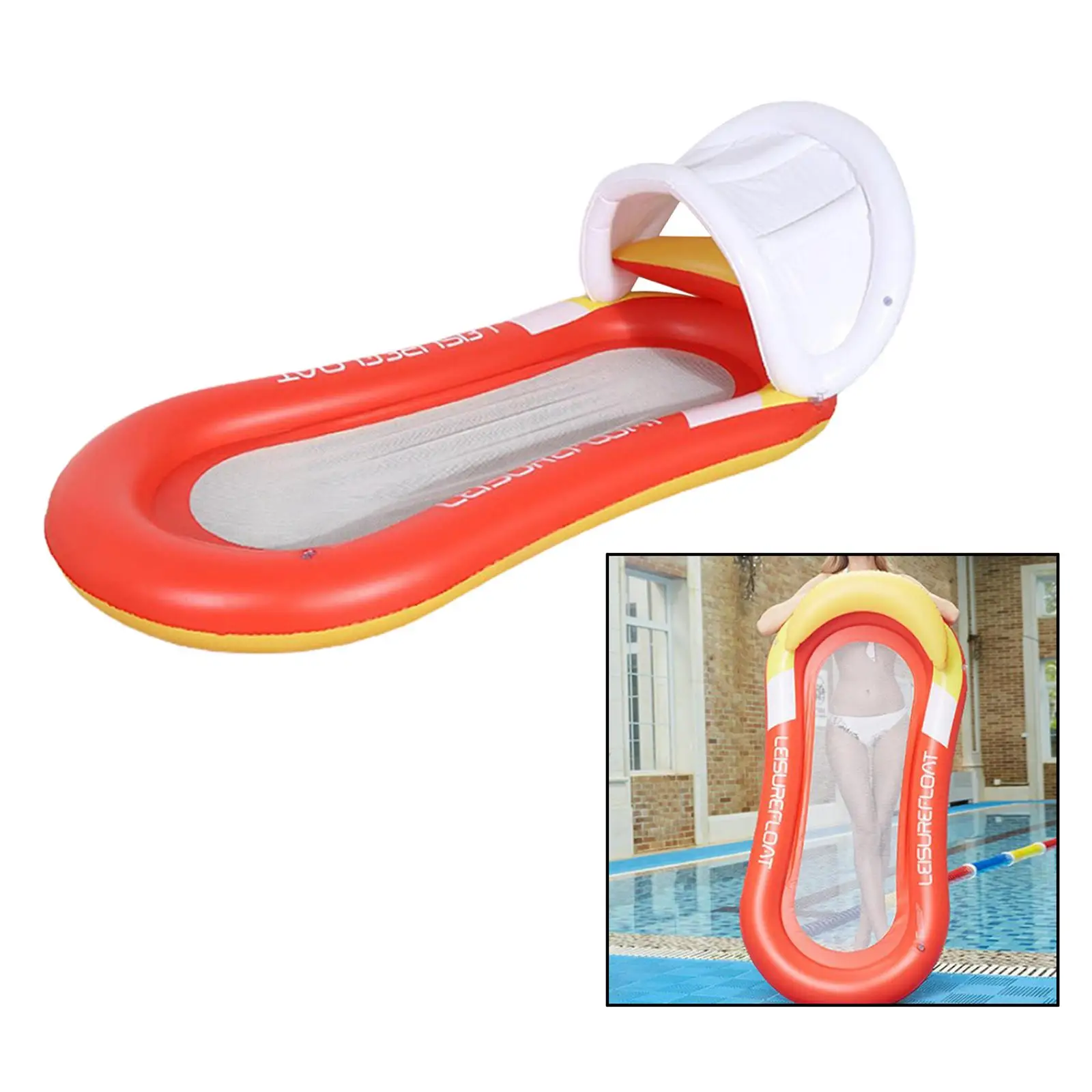 Grand hamac gonflable de luxe, flotteurs, rangée de fournitures d'eau