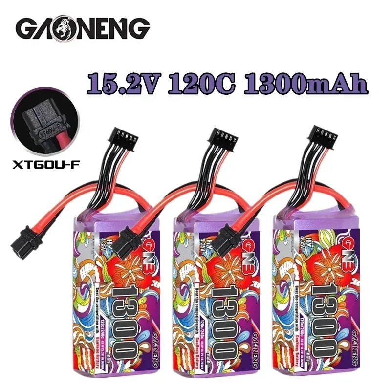 GNB 1300mAh HV 4s 15.2v 120c/240c Lipo Battery For RC Helicopter Quadcopter FPV Racing Drone Spare Parts 6s Drones Battery