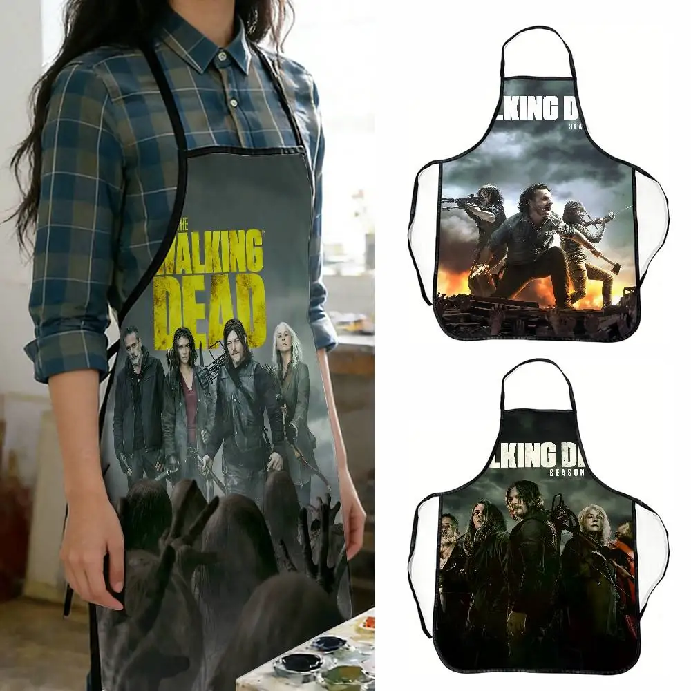 

The Walking Dead Kitchen Apron Funny Chef Cooking Gift Stain-proof BBQ Cleaning Baking Party Aprons for Men Women