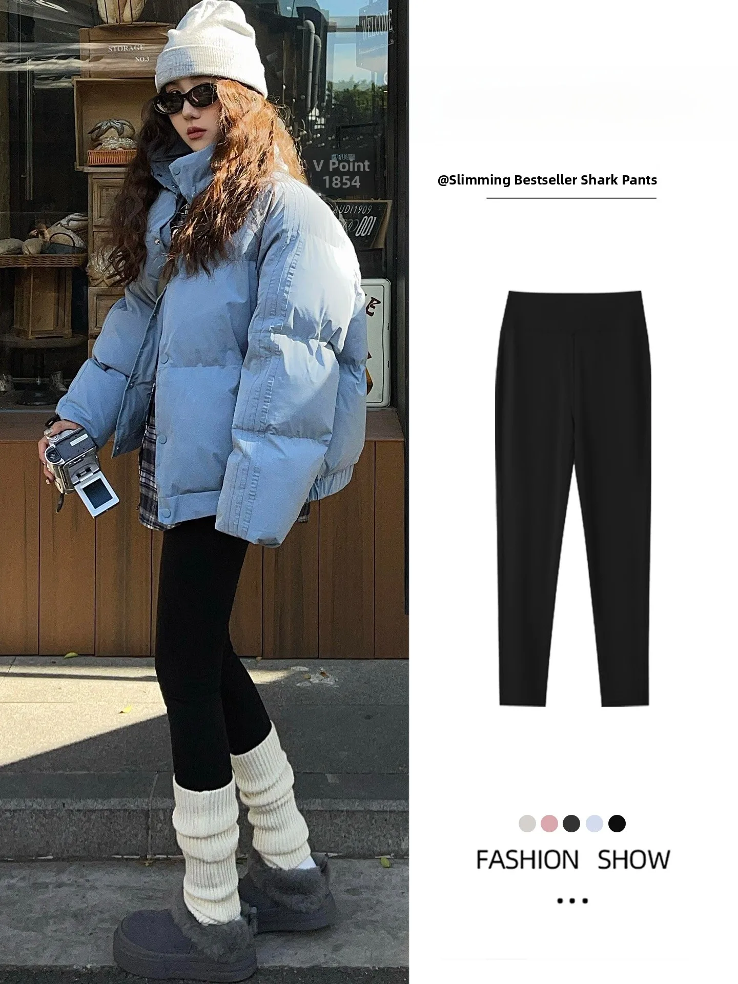 กางเกงโยคะผ้าอาร์คสกินบุซับในสำหรับผู้หญิง เอวสูง กระชับหน้าท้อง ช่วยให้ดูผอมเพรียว เหมาะสำหรับใส่ลำลองในฤดูใบไม้ร่วงและฤดูหนาว