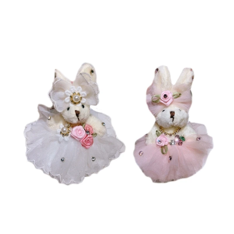 Plush Dolls Keychain Plush Rabbit Keychains Plush Keyrings Backpack Pendants Dolls Pendants Plush Material for Kid