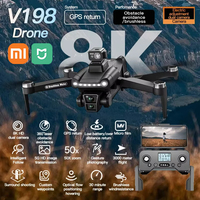 Xiaomi V198GPS Drone ESC 8K Profesional HD Camera Brushless Obstacle Avoidance Aerial Optical Foldable Quadcopter Dron New Mijia
