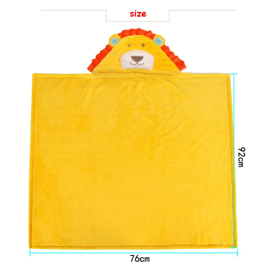 기린 곰 모양 아기 후드 목욕 가운, 부드러운 유아 신생아 목욕 수건 담요 DS49
