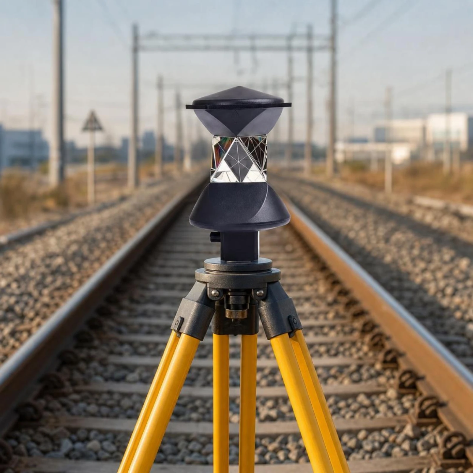 360 Degree Surveying Prism Faceted 360 Degree Total Station Prism Symmetric Rugged for Surveyors, Mine Measurement