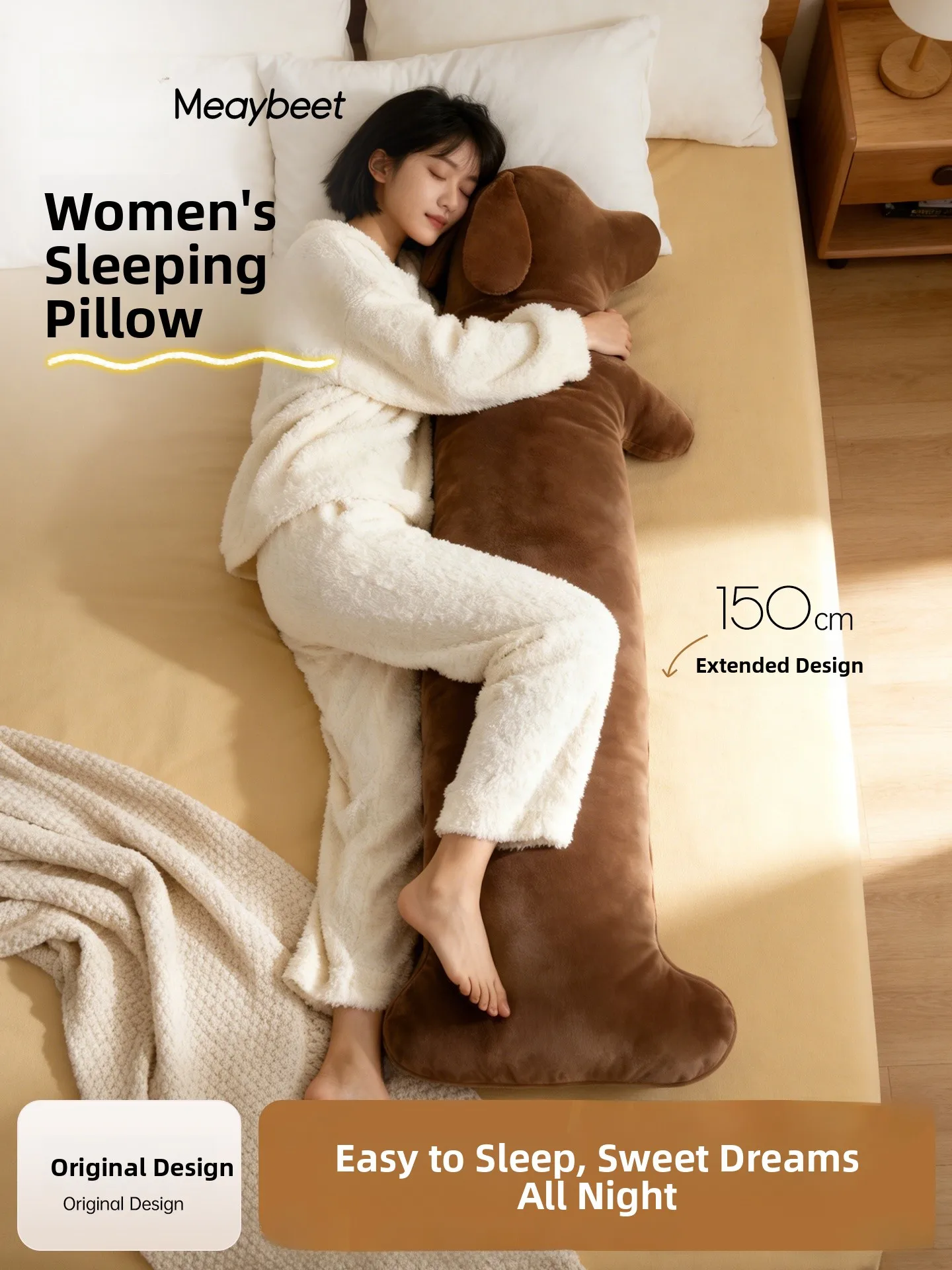 

Женская подушка-валик из мягкого плюшевого материала для сна на боку, длинная прямоугольная подушка для дивана, изголовья кровати, спальни, общежития