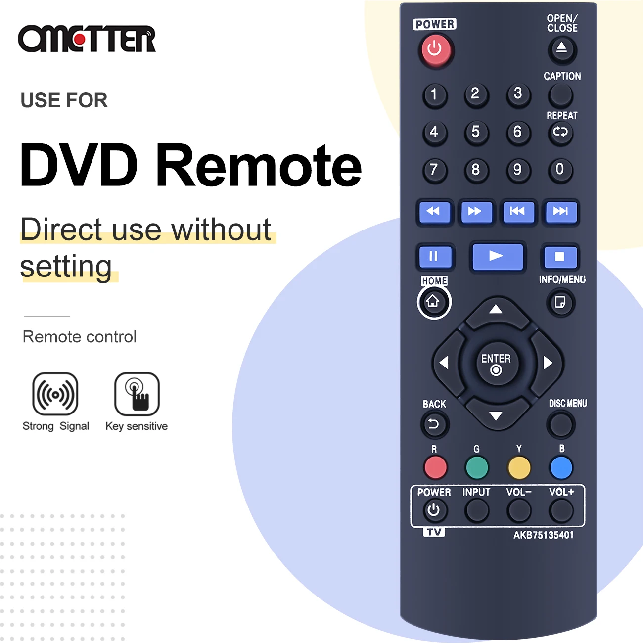 جهاز التحكم عن بعد AKB75135401 ينطبق على دي في دي الترا HD بلو راي مشغل الأقراص UBK80 UP870 UP875 BPM35 BP175