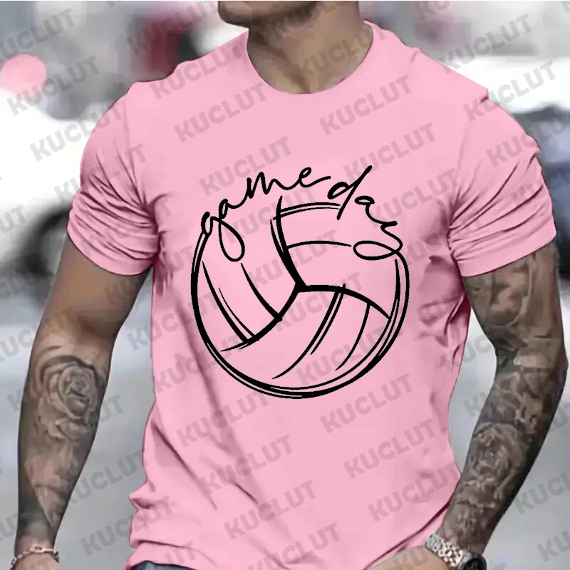 Game Day Shirt for Men Clothing Game Day T-shirts Men Boys Clothes Volleyball Season Tee Shirts Volleyball Team Shirt for Men