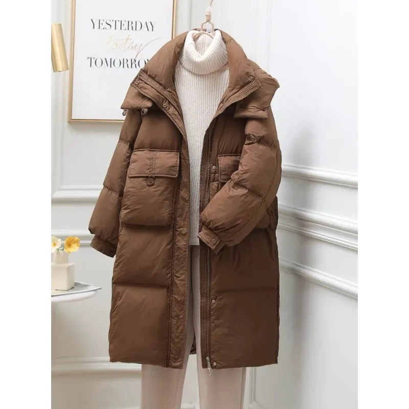 Abrigo de algodón con capucha para mujer, chaqueta gruesa y cálida para invierno, Parkas de talla grande, novedad de 2023