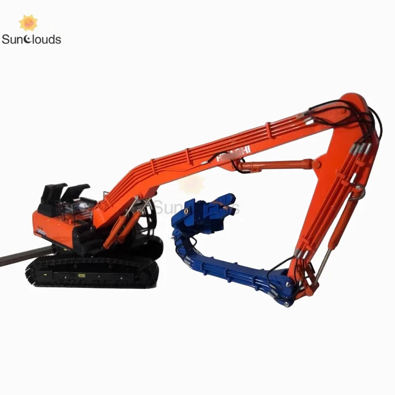 For HITACHI Telescopic Arm Pile Driver Model ZAXIS350-6 Alloy 1:50 Scale Die Cast Model Toy Car & Collection Gift & Display