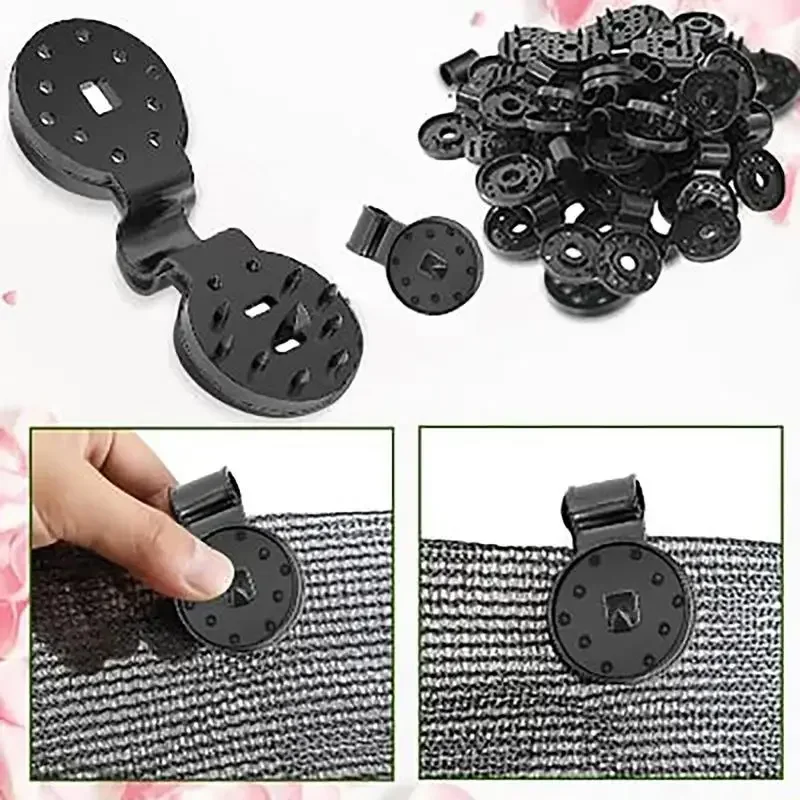 50pcs Shade Cloth Clips Shade Fabric Clamps Grommets for Net Mesh Cover Sunblock Fabric In Garden Backyard Greenhouse Wholesale