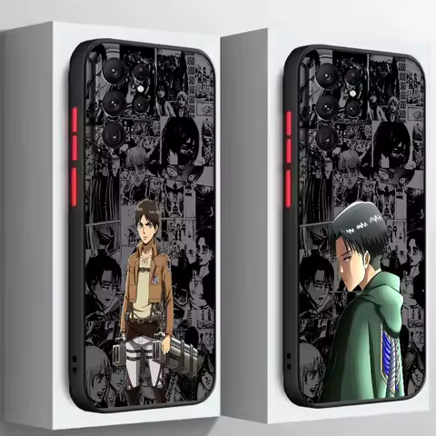 Attack On Titan Anime Art Frosted Translucent For Samsung A53 A52 A33 A32 A51 A71 A21S A13 A73 A50 A22 A12 5G Cover Phone Case