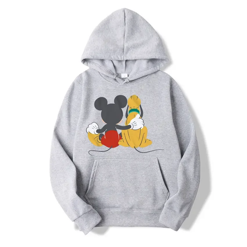 Mode Cartoon Mickey en Pluto Beste Vrienden Gedrukt Unisex Hoodie Casual Paar Sweatshirt Tops Lente Herfst Trui