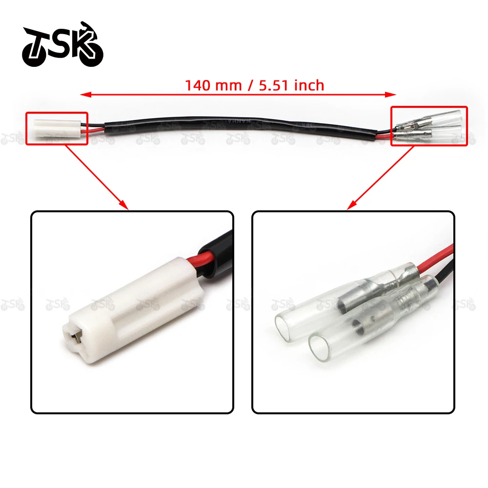 2 Wires Turn Signal Indicator Wiring Connectors Plug Adapters For Yamaha Yzf R6 R1 R3 R6s Fz6 Fzs6 Fz1 250 Motobike Accessories - Image 6