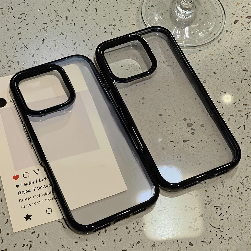 Luxus Telefon Fall Für iPhone 17 Pro Max Funda iPhone 16 13 11 Air 15 14 12 17promax 16promax 15promax Acryl Funda Abdeckung Coque