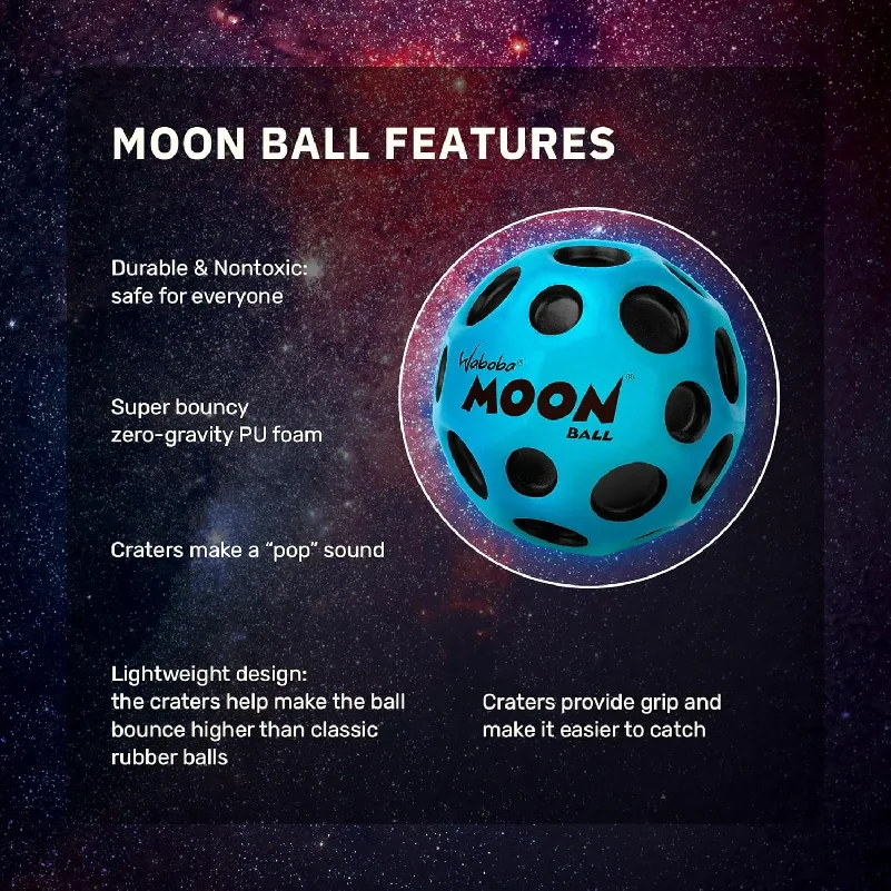 The Original Moon Ball - Super Bouncy Ball - Extreme Bounce and Fun for All Ages - Ideal for Active Play and Outdoor Game