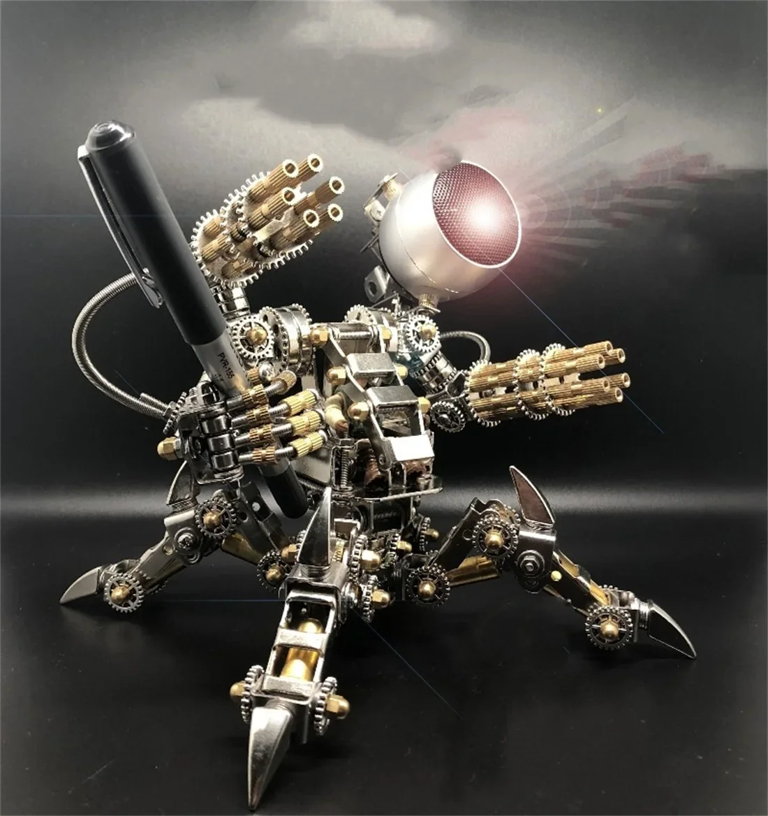 

3D Mechanical Mecha Model Kit Metal Magnetic Star Hunter Puzzles Toys With Engine Audio Bluetooth Jigsaw DIY Assembly Toy