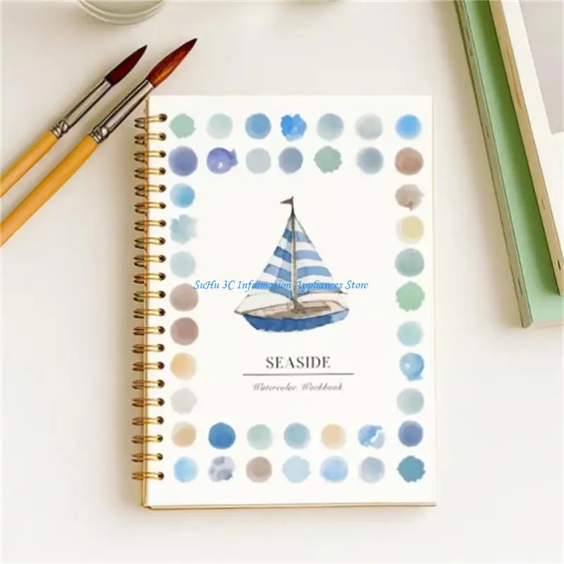 مجموعة ألوان مائية مكونة من 12 لونًا مع مصنف ألوان مائية ومجموعة فنية للفنانين بالفرشاة