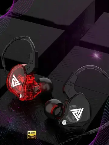 Original QKZ AK6 In Ear Earphone 6 Dynamic Driver Unit Headphone With Mic Stereo Sports HIFI Subwoofer Headset Monitor Earbuds