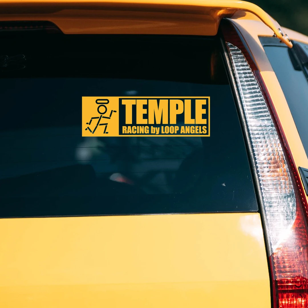 معبد سباق حلقة الملائكة JDM سيارة ملصق الإبداع تعديل نافذة السيارة زجاج الجسم ملصق مقاوم للماء دون ترك الغراء #5