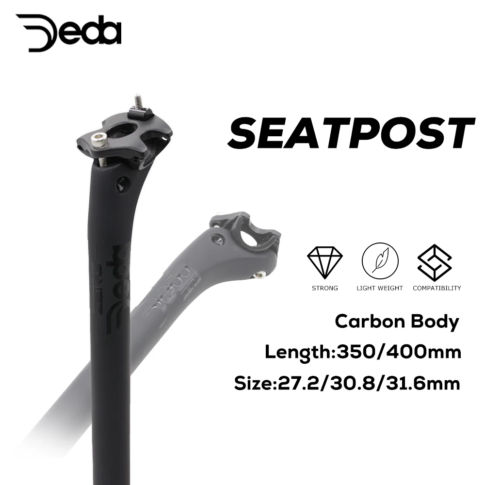 

Карбоновый подседельный штырь DEDA 27,2/30,8/31,6 мм, черный матовый дорожный/MTB 20, смещенный подседельный штырь, длина 400 мм, подседельная трубка, детали велосипеда