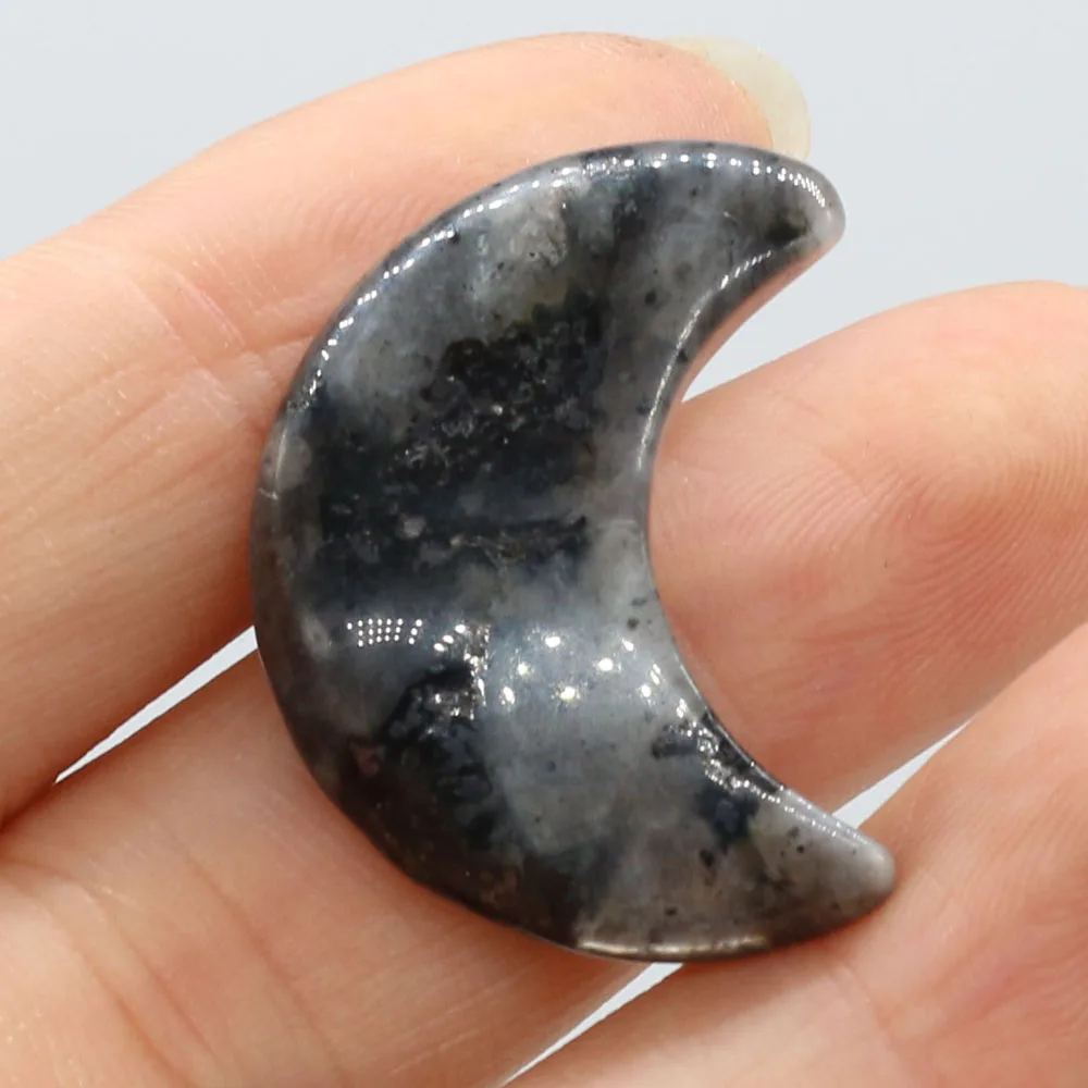 5 قطعة حبات الحجر الطبيعي شكل القمر الأخضر افينتورين روز كوارتز لصنع المجوهرات الشفاء الروحي ديكورات المنزل الهدايا