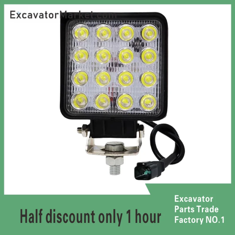 Excavator Accessories For Kato excavator boom LED headlights 307 450 512 700 820 1023 1430 cab ceiling light