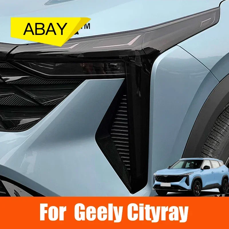 

Подходит для Geely Cityray 2024 2025 2026 boyue Cool Car, дымчатая черная пленка для фар, пленка для заднего фонаря, меняющая цвет, защитная пленка для фар