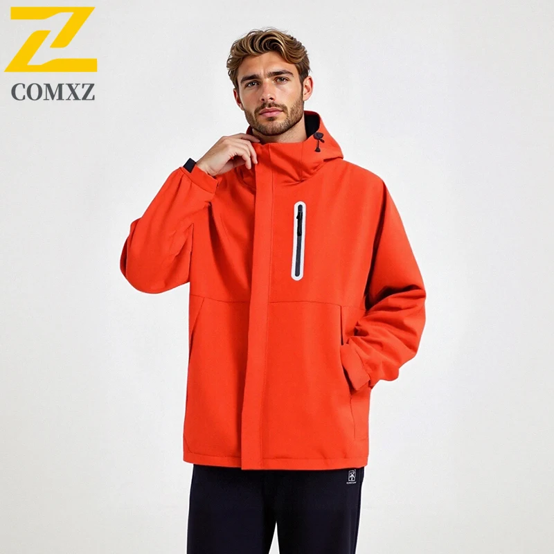 

Men's Charge Jacket 2025 New Windproof Waterproof Graphene Technology Warm Hooded Windbreaker Outdoor Camping and Hiking Jacket