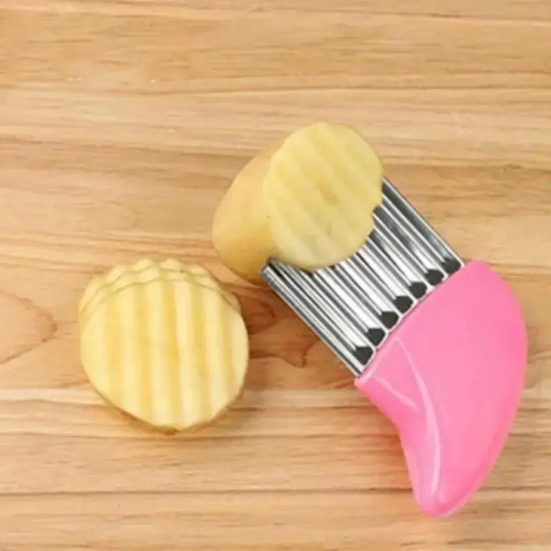 Wave Onion Potato Slicer Cutter Wrinkled French Fries Salad Corrugated Cutting Chopped Potato Slices Knife Kitchen Gadgets