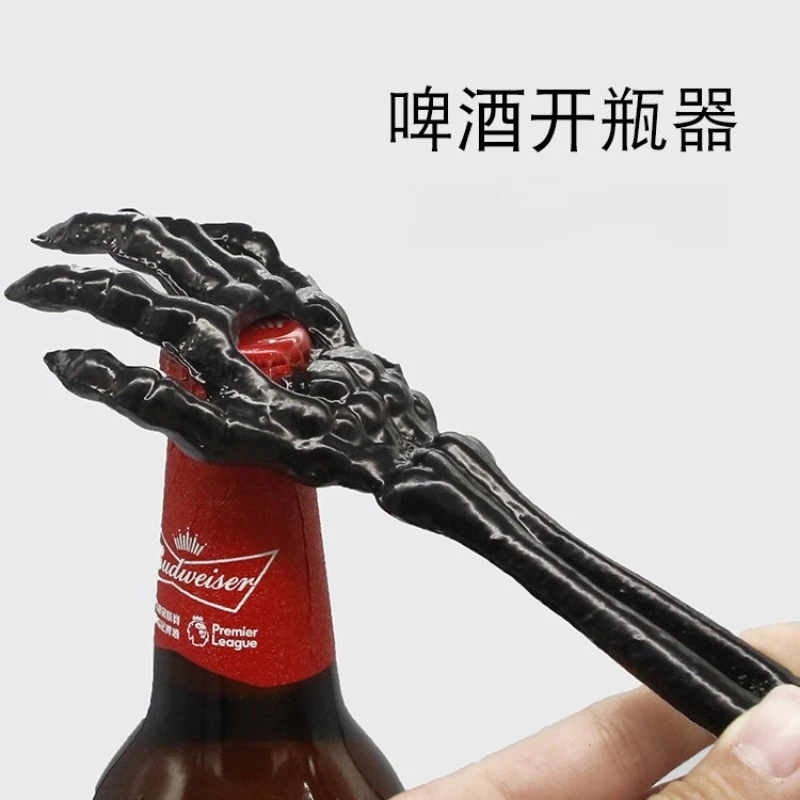 Skeleton Hand Beer Bottle Opener Cast Iron Beverage Can Opener Bar Party Gadget