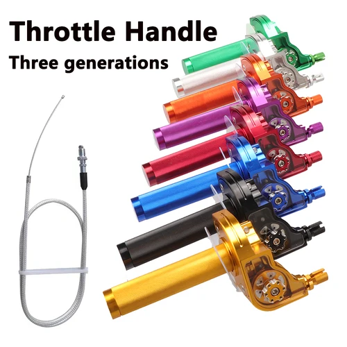 Cable Universal CNC para manillar de acelerador de aluminio, 22mm, para motocicleta, ciclomotor, ATV, Quad Bike, M10 x 1,5