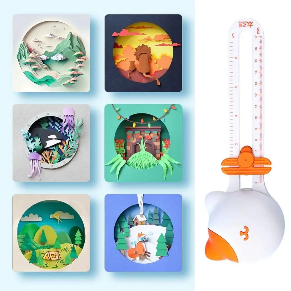 Paper Card Photo Circular Paper Cutter Cute Kitty Safe 360° Rotary Circle Cutter DIY Crafts Round Cutting Tool Cutting Supplies