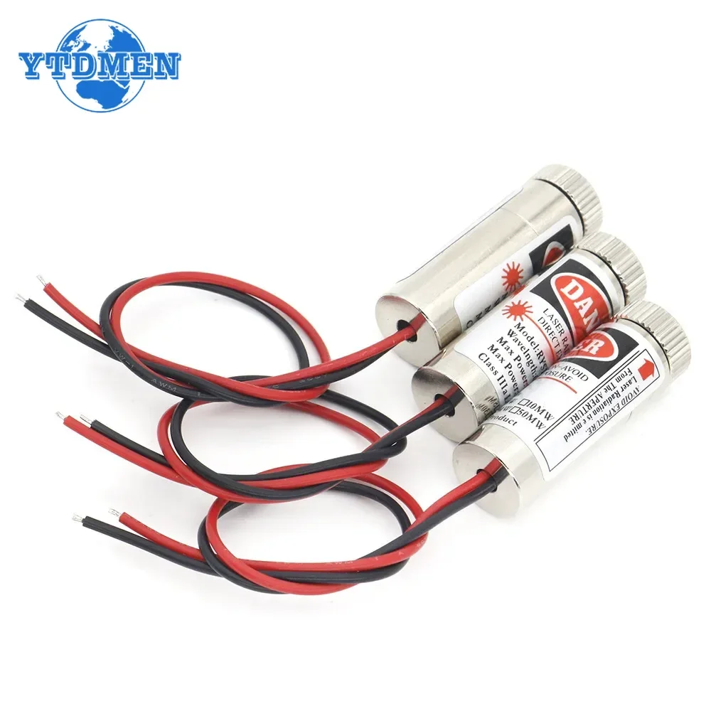 650nm 5mW Red Point / Line / Cross Laser Module Head Glass Lens Focusable Laser Diode Industrial Class view 2