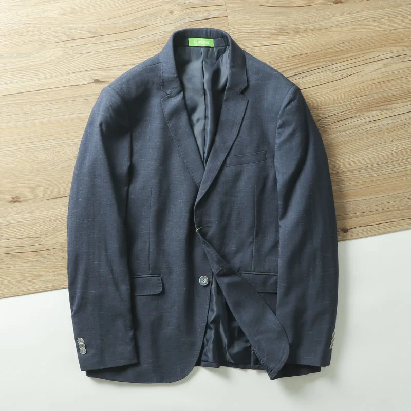 

Мужской повседневный деловой пиджак на двух пуговицах весна-лето 2025 г.