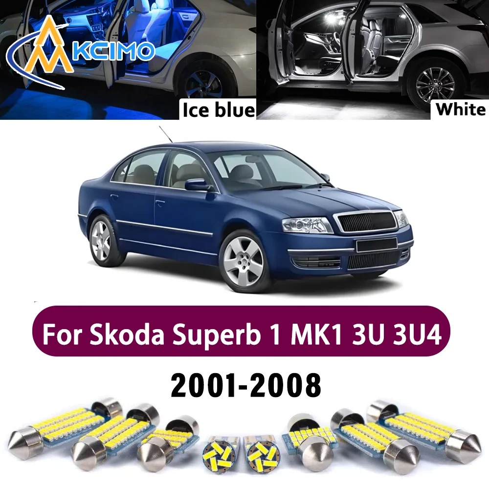 

KCIMO New Canbus Number Plate Bulb For Skoda Superb 1 MK1 3U 3U4 2001-2008 Premium Bright Interior Mirror Reading Safer Lights