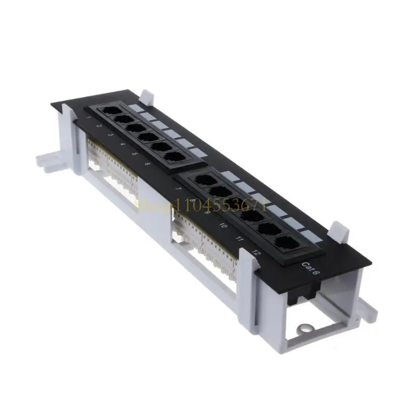 Best Seller CAT6 Patch Panel Wall-Mount and Rack Mount RJ45 Networking Patch Panel Kit 12 Ports