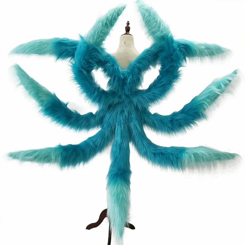 Anime lol spirit blossom Ahri cosplay tail women sexy blue fox Ahri nine tailed Halloween prop cosplay costume accessories