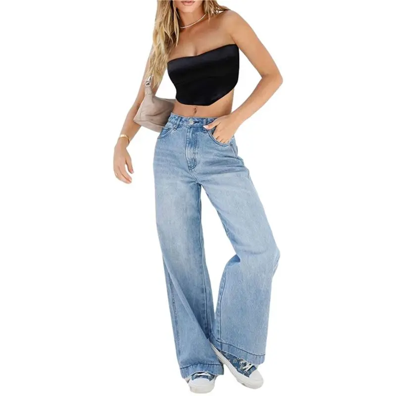 

Женские джинсы-бойфренды с широкими штанинами, прямые джинсовые брюки с низкой посадкой, свободные повседневные джинсы, темно-синие, размер XS