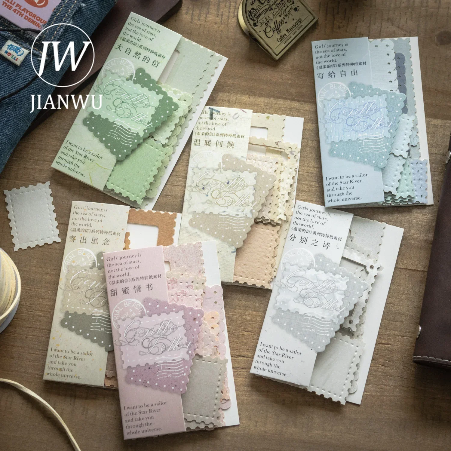 JIANWU Tender Letter Series Vintage Lace Border Hollow Collage Decor Material Creative DIY Junk Journal Stationery