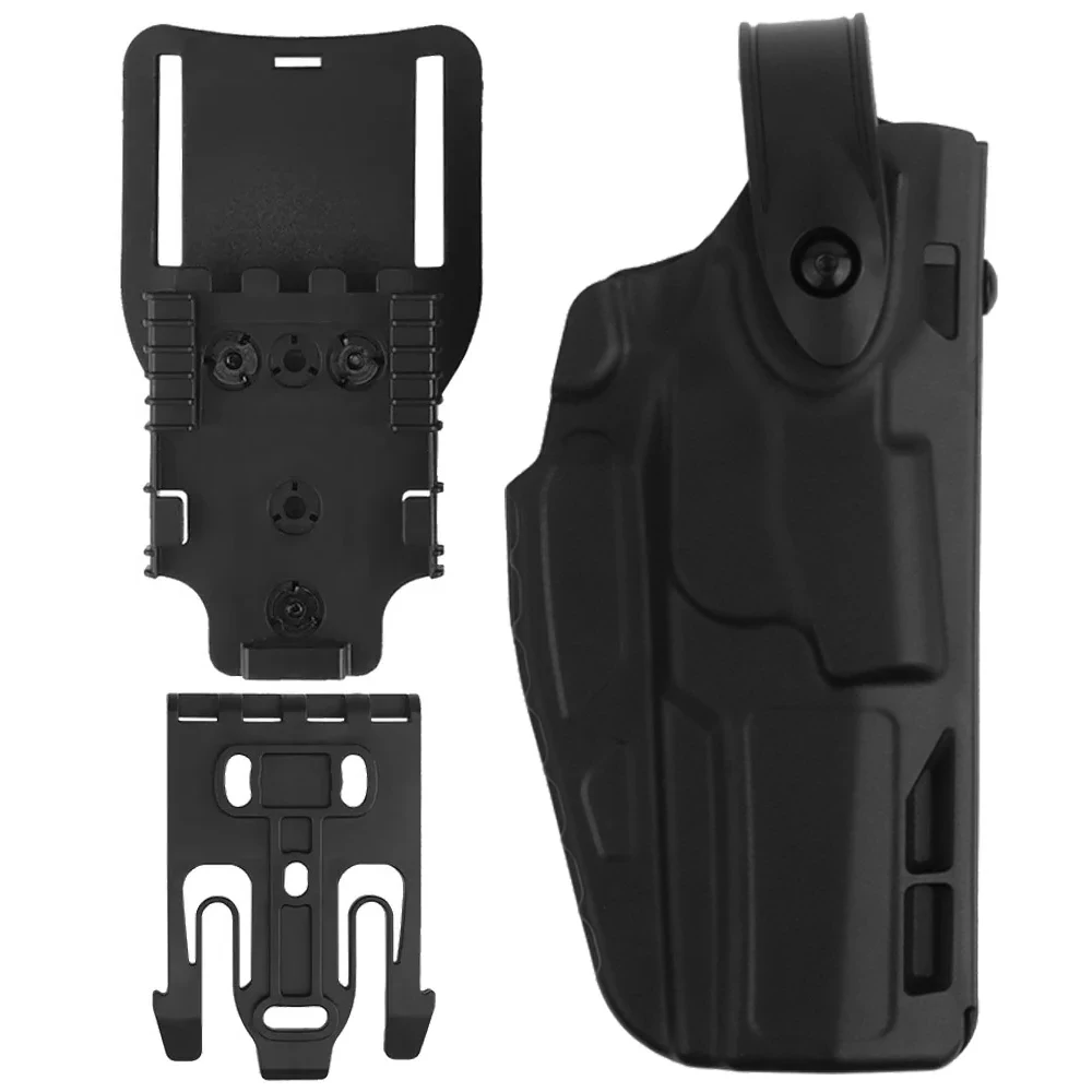 Tactical Holster SIG P320 M17/M18 Pistol Holster MK-17 Airsoft Case Double Safety Lock with Belt Drop Leg Platoform QLS System