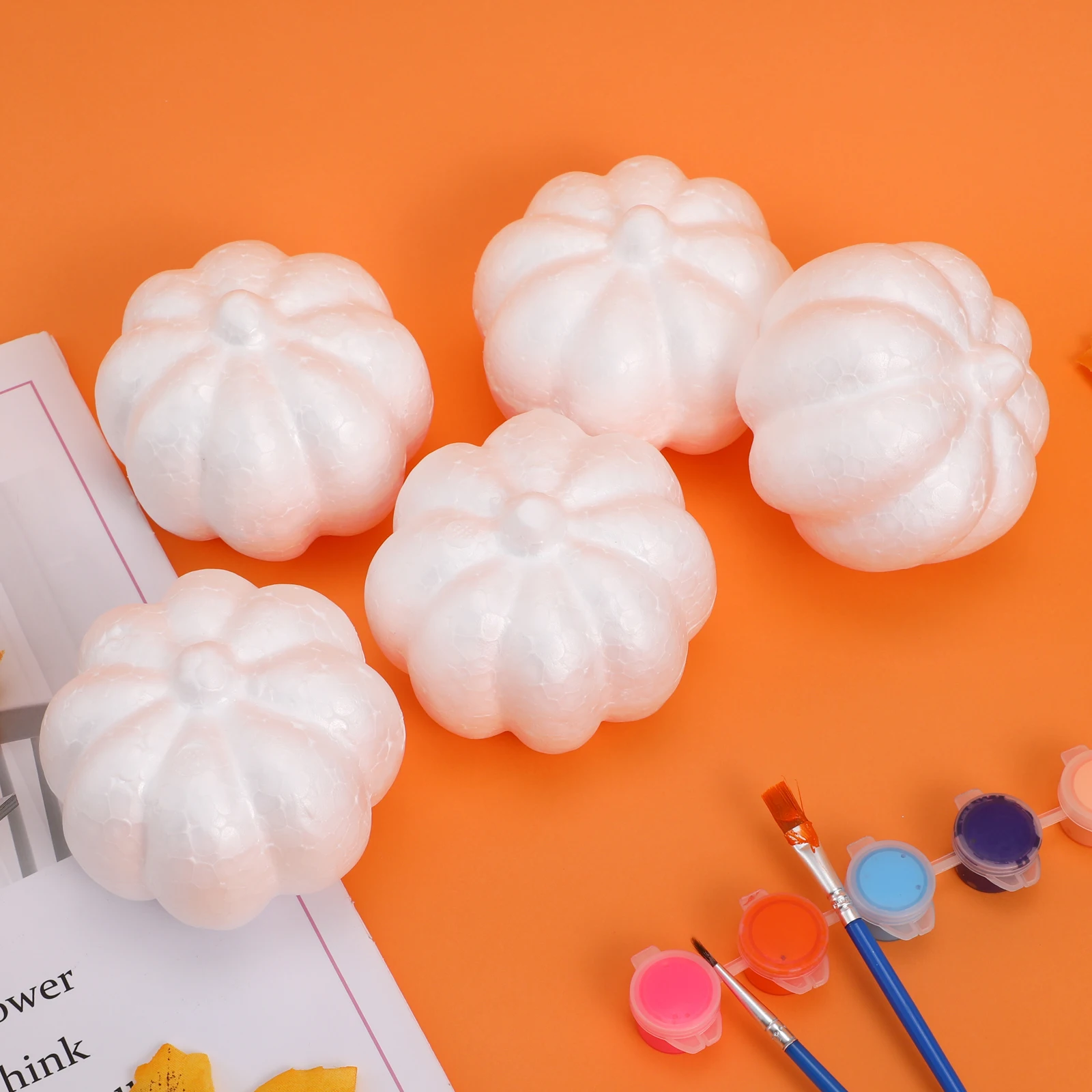 

20 Pcs Simulation Pumpkin Decoration Decorative Pumpkins for Table Artificial Adornment Glass Decors DIY Foam Decorating Bride