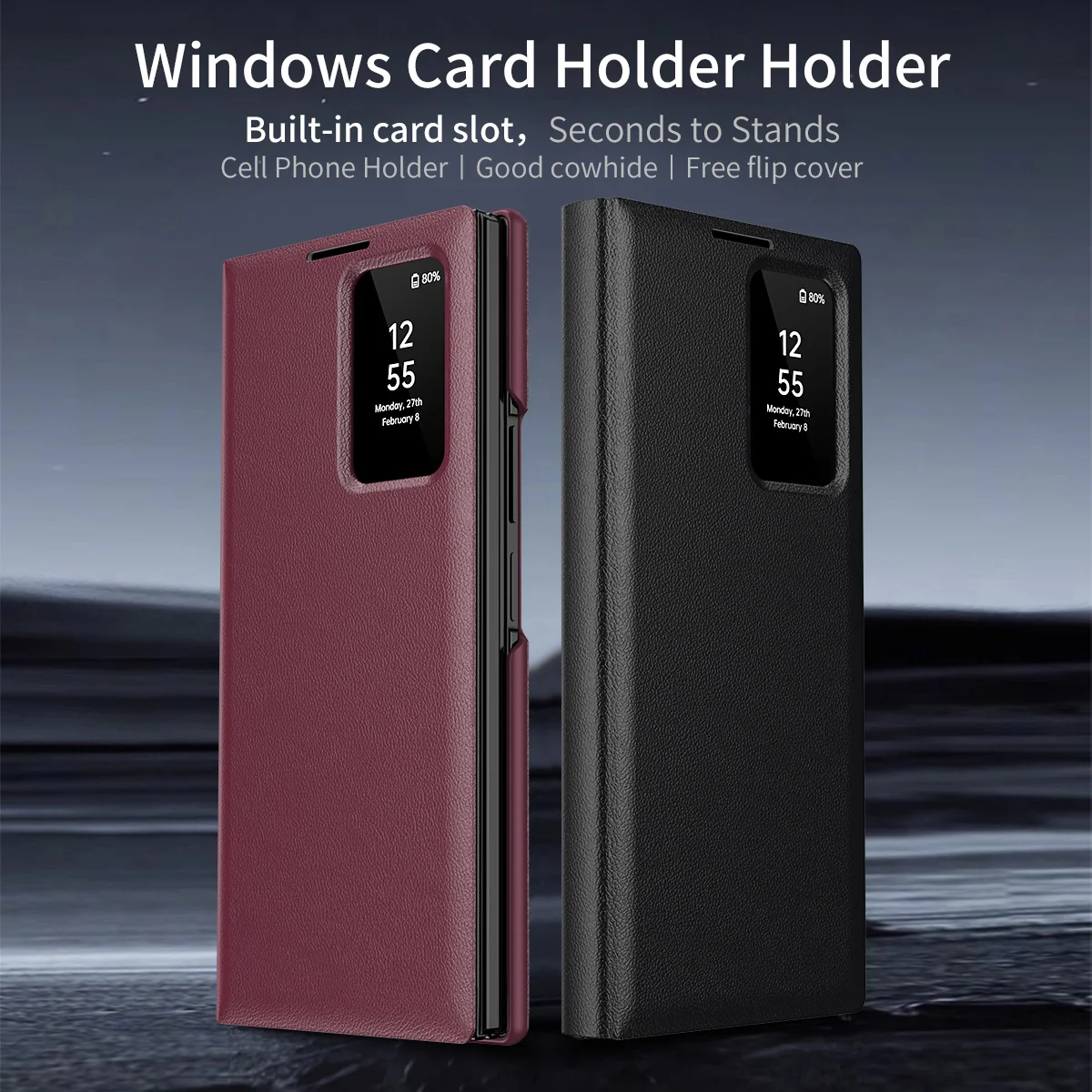 

Роскошный чехол из искусственной кожи для Samsung Galaxy Z TriFold Tri-Fold, приложение Smart Window View, подставка, держатель, слот для карт, защитная откидная крышка