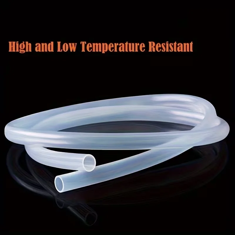 Transparent Silicone Tube, Flexible Hose for Home Brewing & Wine Making, Heat Resistant Transfer Tubing 39in/118cm Durable Pipe