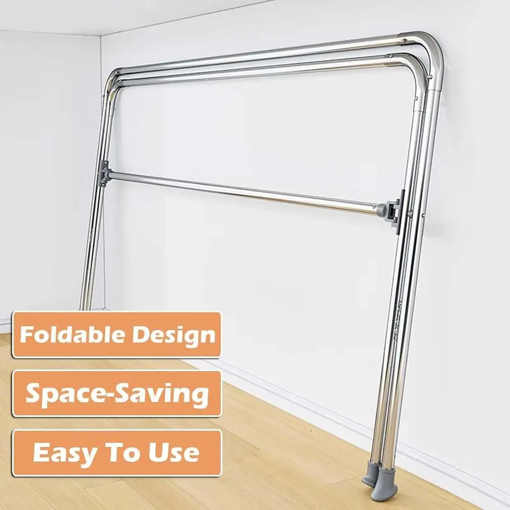 Stendibiancheria portatile regolabile per interni/esterni da 160 cm con 20 ganci e 12 clip