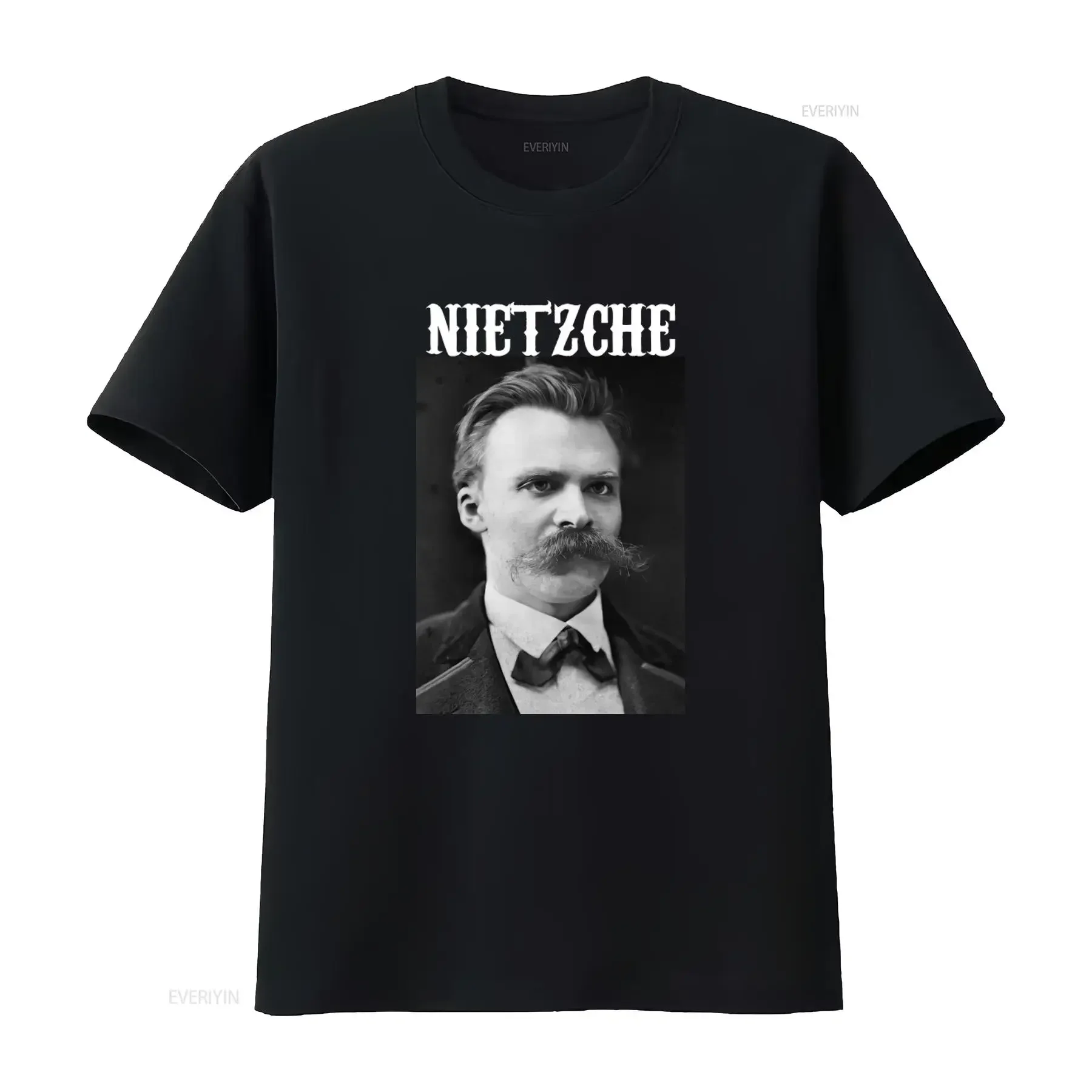 Friedrich Nietzsche Philosophy T shirt Ideal for Thinkers Enthusiasts vintage Washed Soft fashion Versatile Breathable
