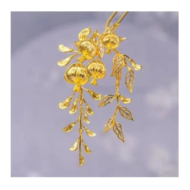 

Zilimeng Gold-plated Wisteria Hairpin Hairpin Walking Jewelry Style Is A Birthday Gift for A Friend